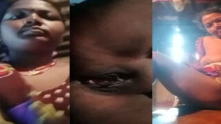 Bihari Desi village wife showing pussy on cam
