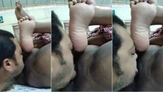 Dehati hubby eating pussy juice of wife