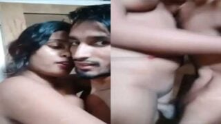 Dehati GF standing fucking by BF