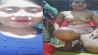 Village maal showing big boobs and dressing
