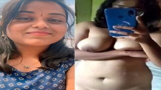 Sex village naked show before mirror by hot GF