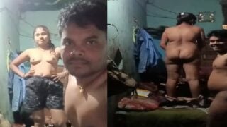 Bihari village husband strips wife naked on camera in sex