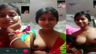 Saree bhabhi nude video call chat with secret lover