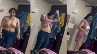 Wife dress change caught by pervert husband