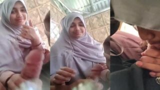Bengali hijab girl blowjob to lover in restaurant