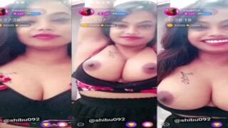 Beautiful Chamet girl Deepthi showing round boobs