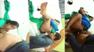 Green saree wife in village nude sex with husband