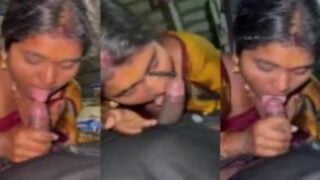 Telugu bhabhi in saree gives blowjob to hot devar