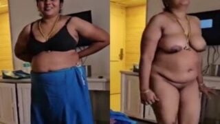 Bbw walking naked in bedroom caught by pervert husband