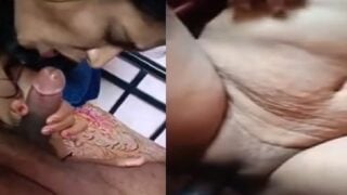 Mature aunty raw blowjob and hardcore fucking