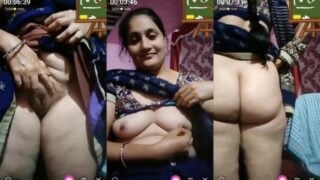 Live cam Vaishanvi aunty removes saree and shows boobs