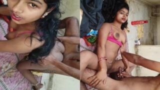 Slim girl in bra having hardcore sex with partner