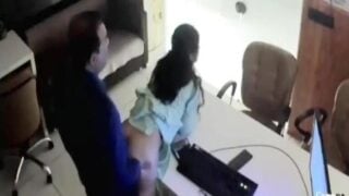 Boss fucking office staff during extra hours at office