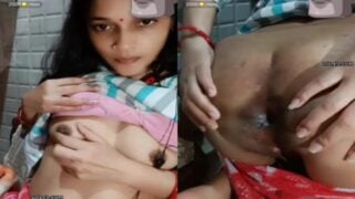 Chamet bhabhi shows ass and boobs for live audience