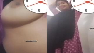 WhatsApp video call with naked boobs show of cute desi girl