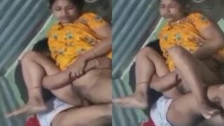 Cheating wife caught fucking by neighbor scandal MMS