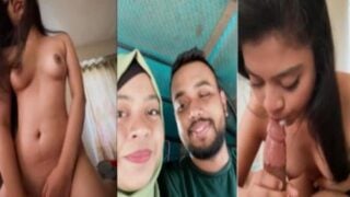 Bengali hijab in auto kisses boyfriend and sex at home