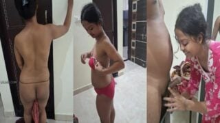 Bengali wife wearing clothes recorded by pervert husband