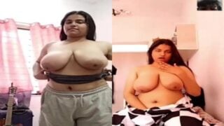 Chubby milk tanker maal shows naked boobs on video call