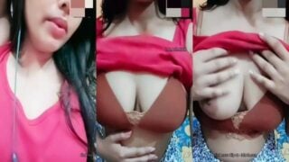 Desi girl Liza shows boobs on video call to boyfriend