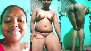 Cheating wife on video call shows boobs to secret lover