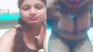Cheating wife striptease on video call to her boyfriend