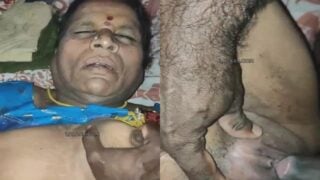 Mature local village lady satisfying customer in sex