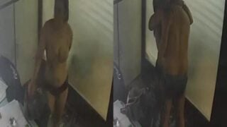 Office secretary in overtime does her duty to her boss