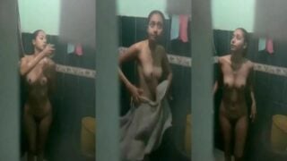 Sister bathing naked caught secretly by her horny brother
