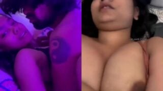 Tattooed guy fucking two horny Indian girls pussies