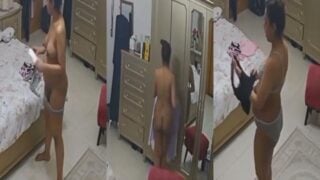 Bhabhi in periods changes dress shows thick boobs and ass